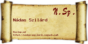 Nádas Szilárd névjegykártya