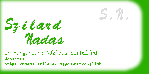 szilard nadas business card